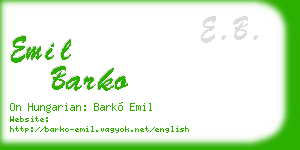 emil barko business card